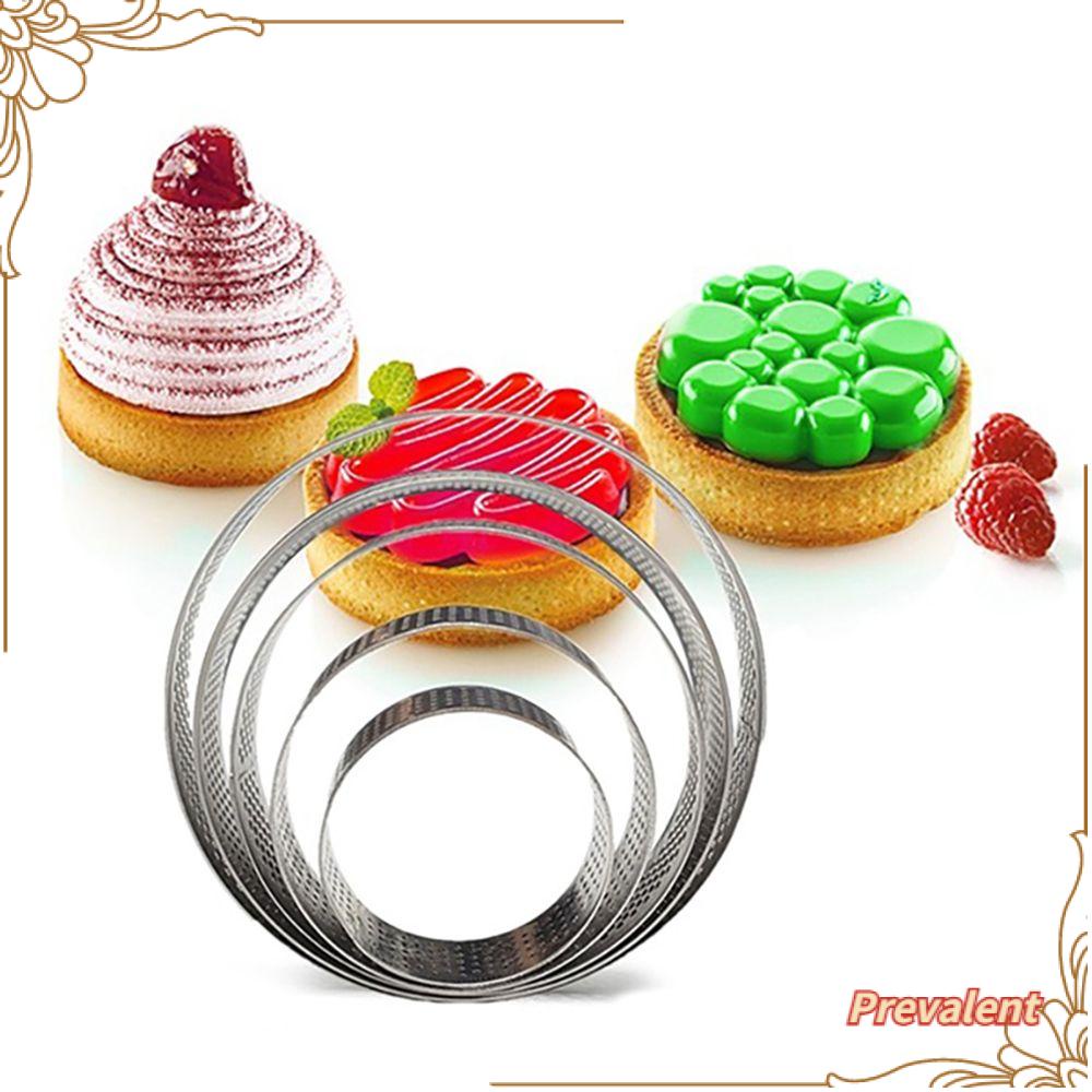 Preva Cetakan Tartlet Cetakan Alat Dekorasi Berlubang French Dessert Mousse Circle Mould