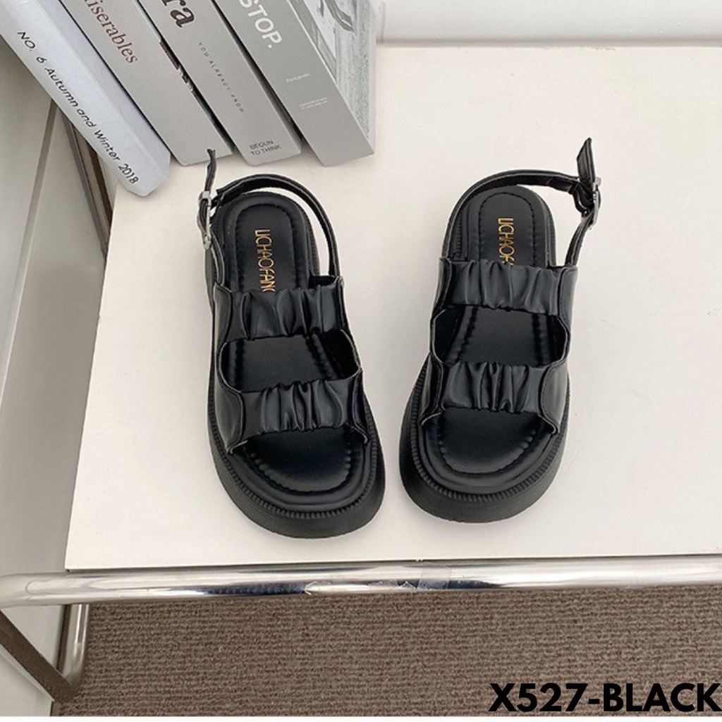 SANDAL WEDGES WANITA MUDAH DIPAKAI GA RIBET IMPORT BAHAN PU BERKUALITAS 527