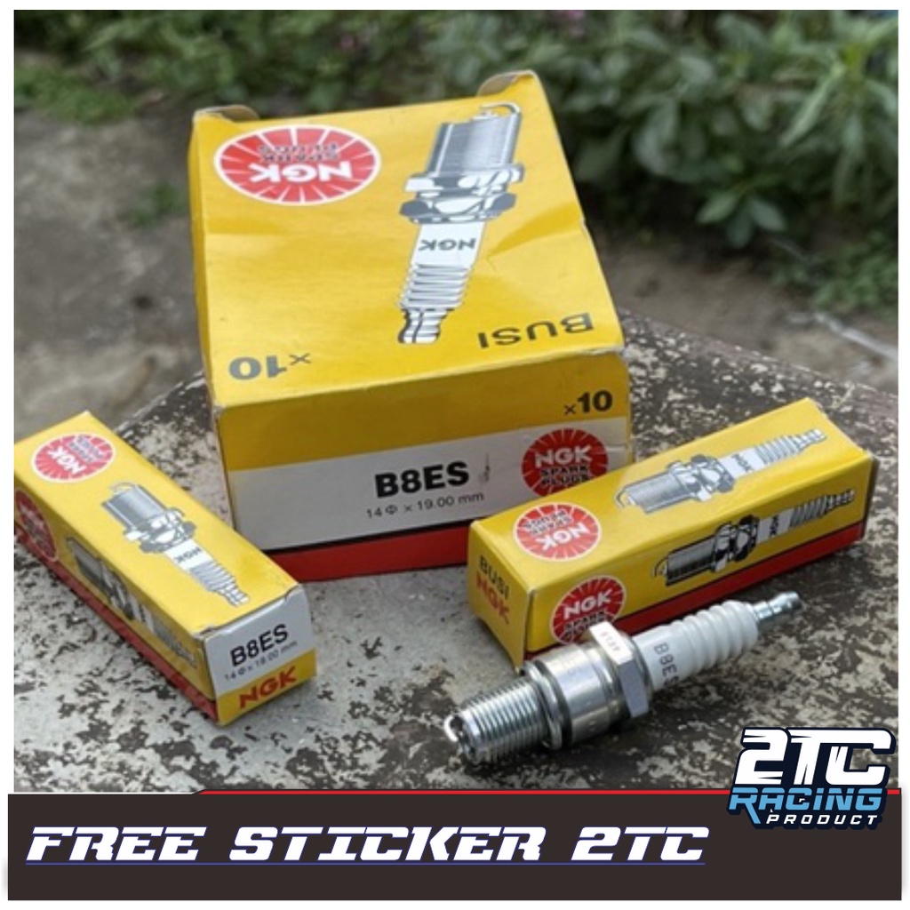 BUSI NINJA 2T NGK KODE B8ES SATRIA 2T VESPA 2T RXZ free sticker 2T Ciwidey