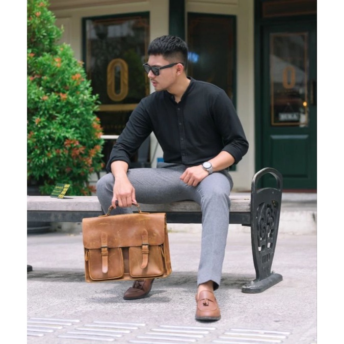 Celana Bahan Woll Pria Slimfit Kerja Formal UK 27-34 Warna
