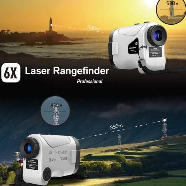 Teropong Golf Hunting Militer Jarak Laser Rangefinder 1200M 6X Keker