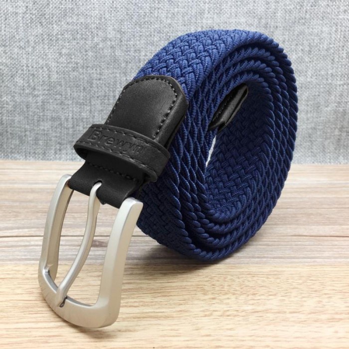 Ikat Pinggang Wanita BREWYN Ikat pinggang rajut elastis unisex pria wanita - LOCCO - Navy(L0Y9) Belt