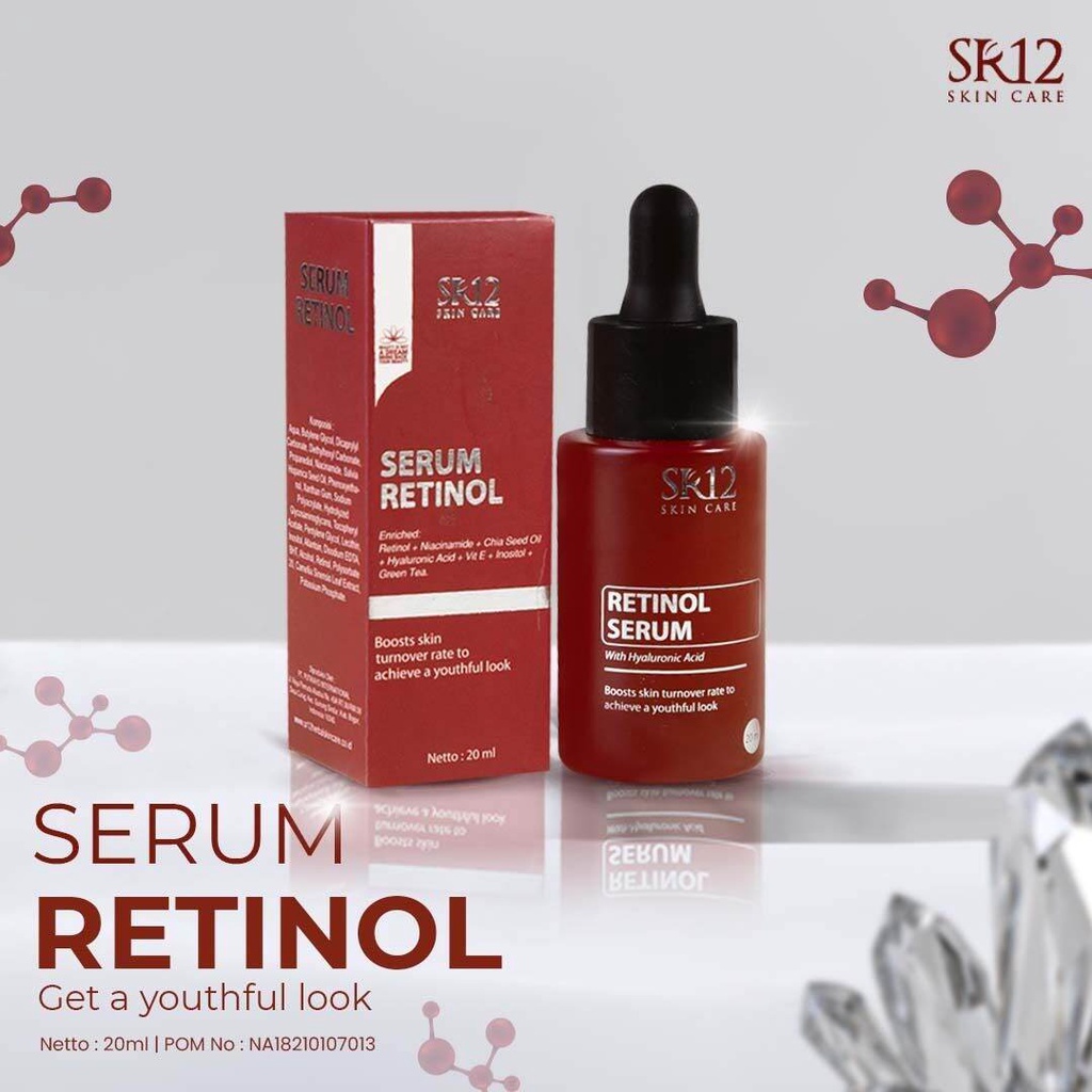 Serum Glowing SR12 Retinol Serum SR12 Skincare Flek Hitam Dark Spot Perawatan Wajah Kenyal Sehat Pencerah Ori BPOM