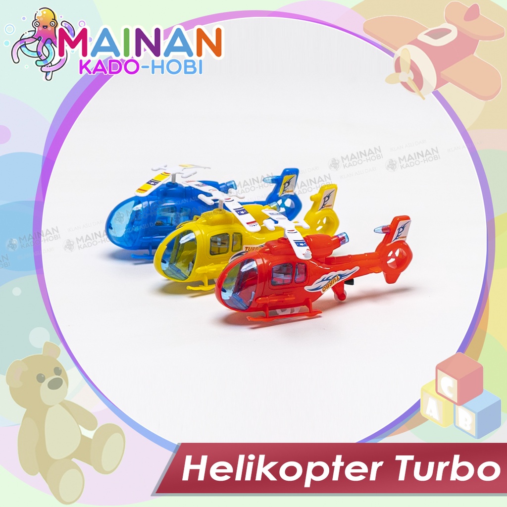 MAINAN ANAK MINIATUR DIECAST PESAWAT HELIKOPTER TURBO