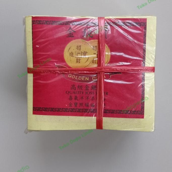 

[ COD ] Kertas sembahyang emas/Kim cua merek Golden Coin 1ikat isi 10 bgks