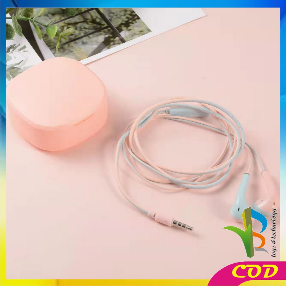 RB-C517 Headset Macaron Earphone Dua Warna Handsfree Musik U24 Macaron Superbass Hedset Musik Extra Bass