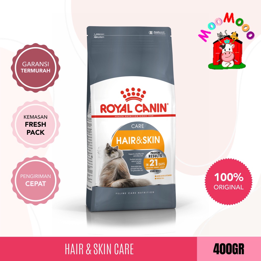 Royal Canin Hair and Skin 400gr Makanan Kucing Royal Freshpack