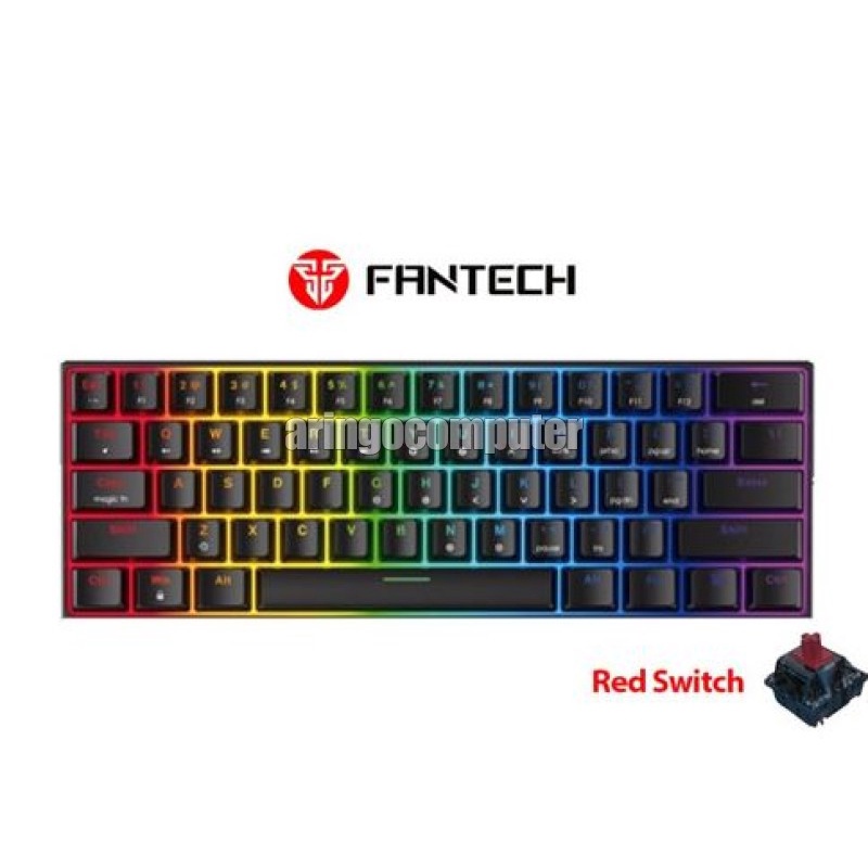 Keyboard Fantech MAXFIT61 MK857 BLACK - RED Switch