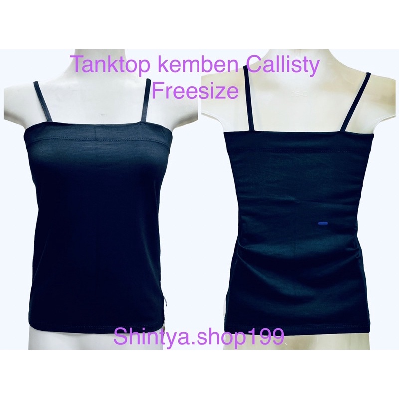 Tanktop kemben tali kecil Callisty bahan katun freesize