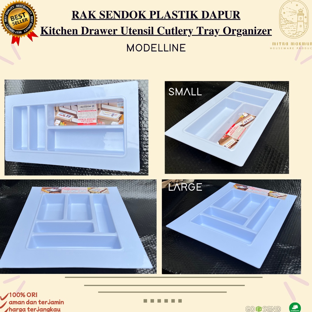 SALE!! RAK SENDOK MODELLINE SMALL AND LARGE / KITCHEN DRAWER UTENSIL CUTLERY TRAY ORGANIZER