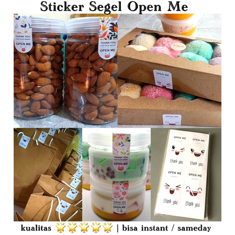 Sticker Segel Mini Motif untuk Toples / Dessert Box / Box Kue Hiasan Packaging Kotak Kue