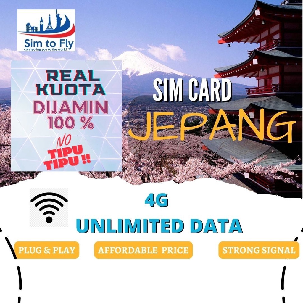 Sim card  Jepang Unlimited Data Internet ( Simcard Jepang )