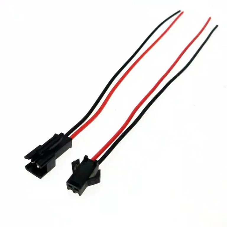 Q8 SOKET KECIL 2 PIN penyambung 2 kabel 2p hitam merah socket sambungan 2pin kabel serabut tebal JEJ
