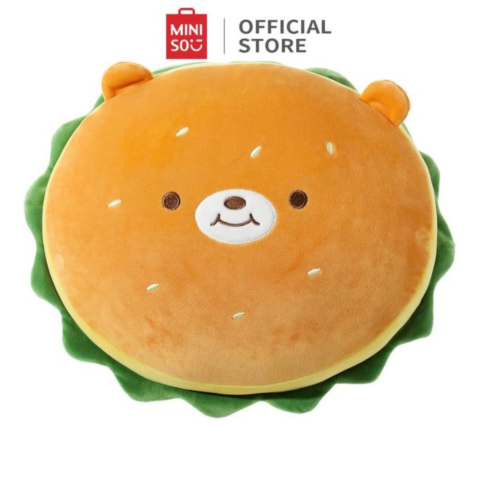 MINISO Boneka Bantal Burger Lucu Mainan Mewah Lembut Bantal Tidur