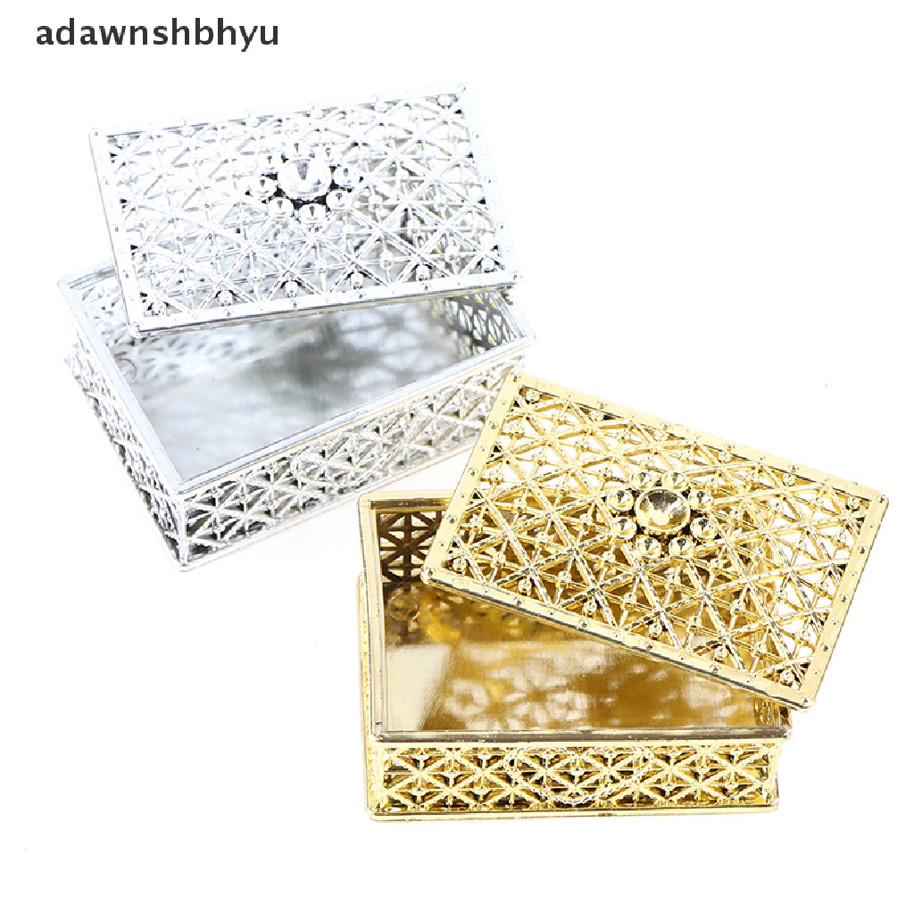 Adawnshbhyu Plastik Hollow Foil Emas Candy Box Coklat Kotak Hantaran Wedding Box ID