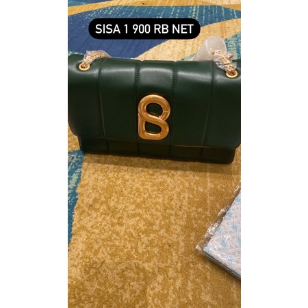 buttonscarves Nora Flap Bag Green dan caramel