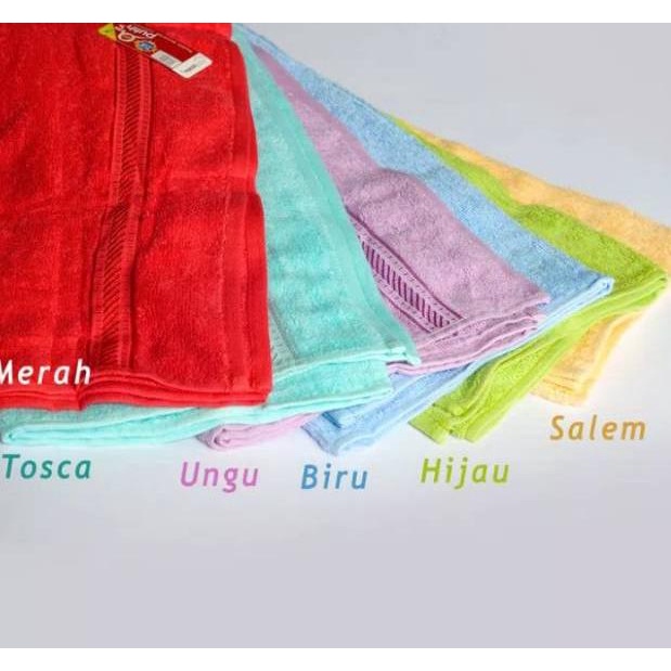 SIAP KIRIM Handuk Merah Putih 60x120cm - Handuk Mandi Merah Putih - Handuk Dewasa Merah Putih - Hand
