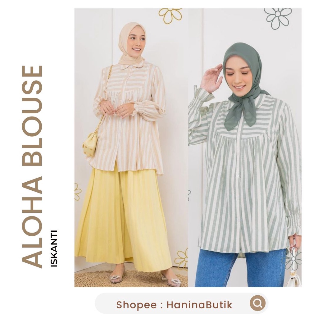 ALOHA BLOUSE by ISKANTI | BLOUSE STRIPE GARIS MEGA ISKANTI