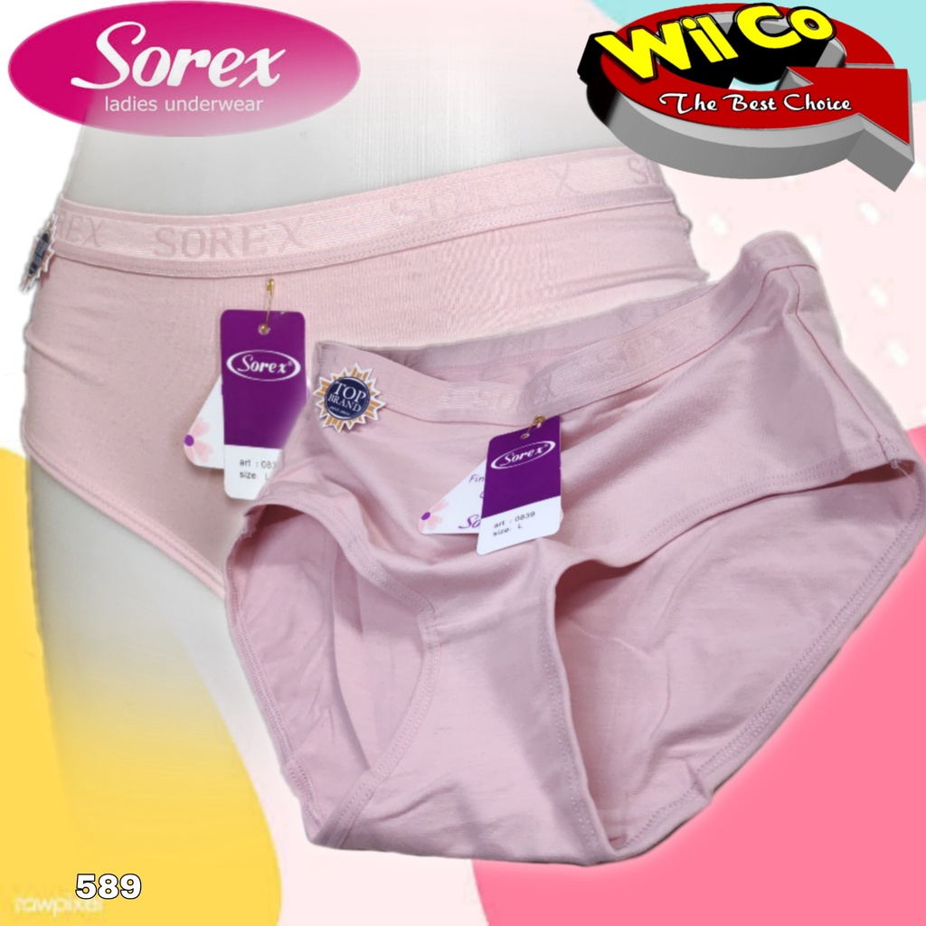 K589T - (HARGA PER 3 PCS) CELANA DALAM WANITA PAKAIAN WANITA PAKAIAN DALAM SOREX SIZE M - XXL MULTYCOLLOR