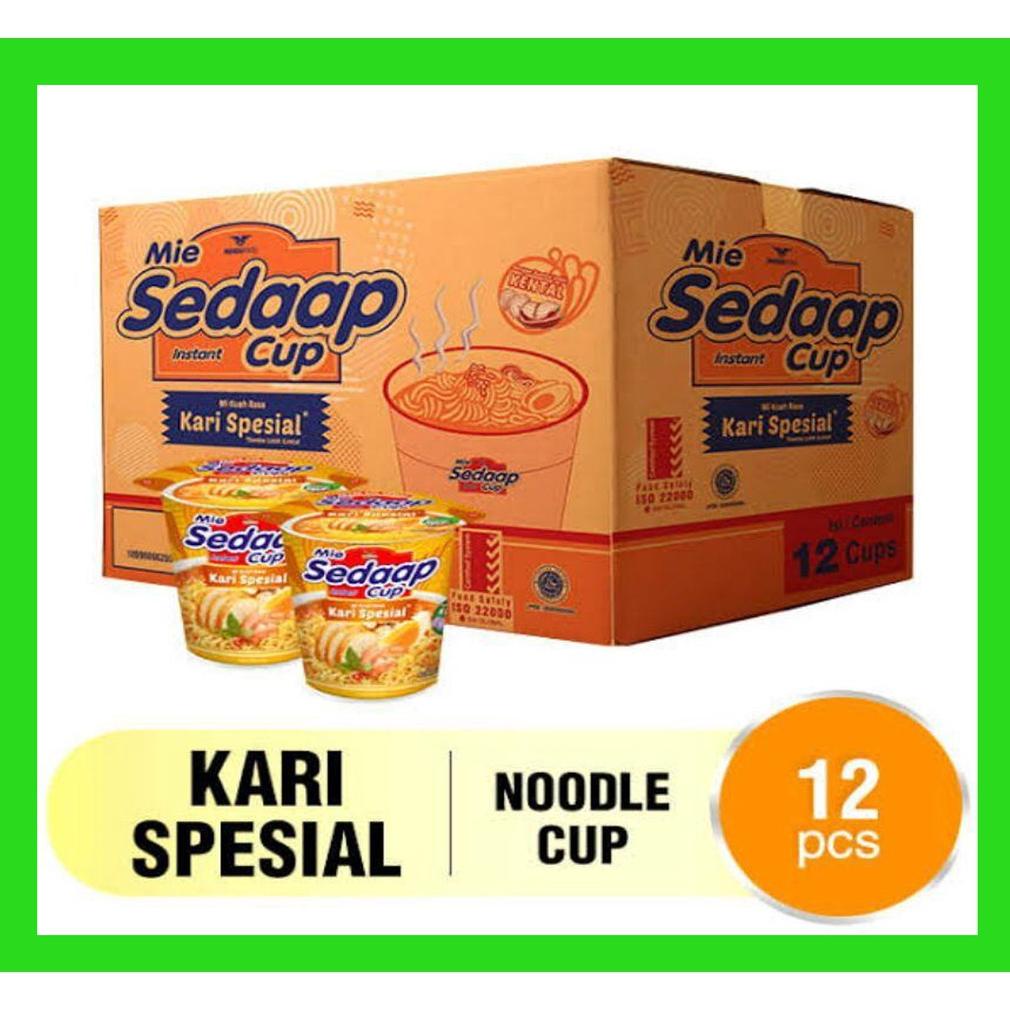 

[BAYAR DITEMPAT] [ 1 dus ] mie sedaap cup kuah [ 77g x 12 cup ]