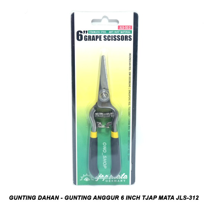 

Gunting Dahan - Gunting Anggur 6 Inch Tjap Mata - JLS-312 onosh00 Ayo Order