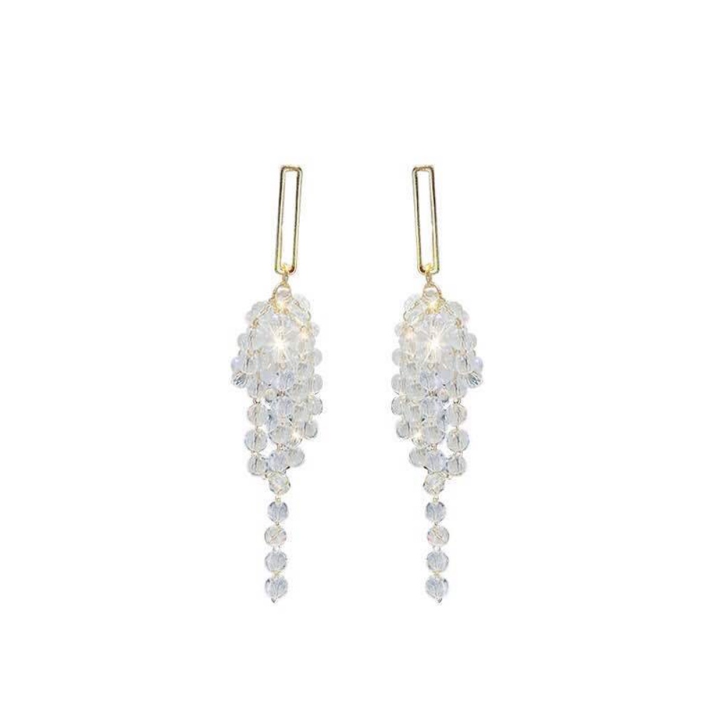 Anting Mutiara Tetesan Air Kreatif Anting Mutiara Gaya Korea Temperamen Anting Kristal