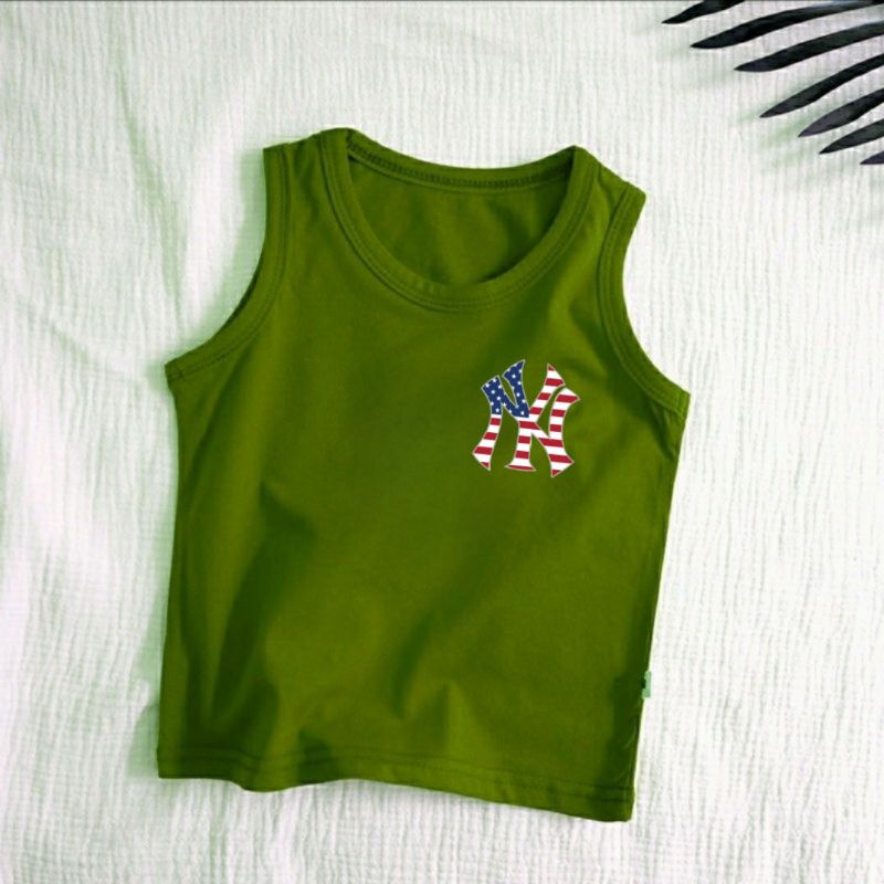 Singlet Anak Cowok Cewek Unisex NY Us Kaos Anak Usia 2 sampai 10 Tahun Tanktop Anak Lekbon Anak Laki Atasan Singlet Anak