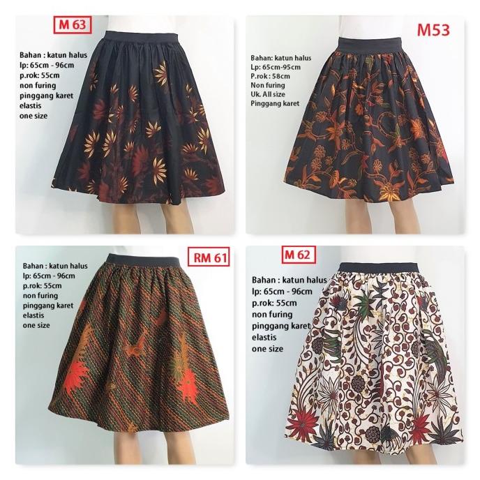 Bawahan Batik Rok Klok Batik Pendek Mona KM02A