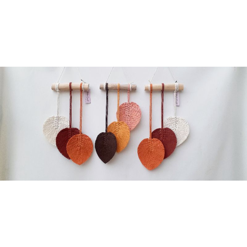 Dekorasi Dinding Macrame Daun / Hiasan Dinding Macrame Daun / Macrame Wall Hanging Daun