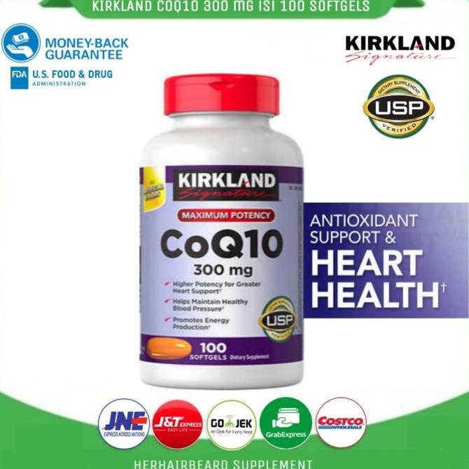 kirkland maximum potency co Q10 300mg isi 100 softgels/coQ10 300mg