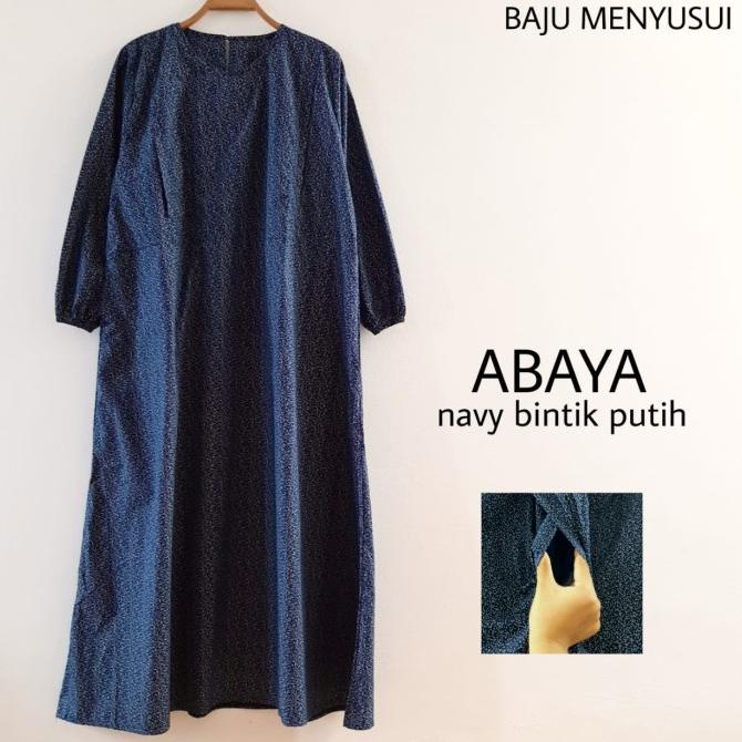Mamigaya Baju Menyusui Abaya | Gamis Hamil Menyusui Dress Maxi Hijab