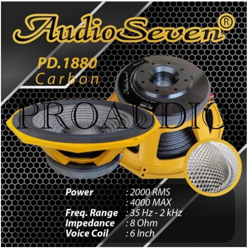 Speaker Komponen Audio Seven PD1880 PD 1880 PD.1880 Carbon Coil 6 Ori