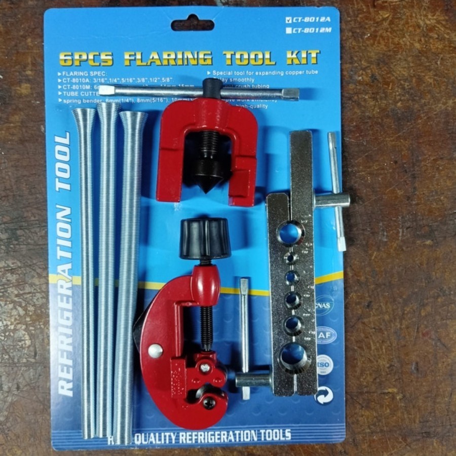 Flaring Tool 6pcs CT 8012A | Alat Pemekar Pipa Tembaga