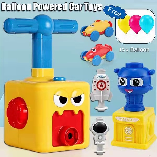 Mainan Mobil Digerakkan Dengan Pompa Balon Balloon Car Mainan Terunik