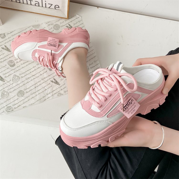 Sepatu Sneakers Wanita Wedges Slip On Fashion Style White Shoes Casual Korean Style Import Kulit Sintetis Free Box Azgalery SPT-16