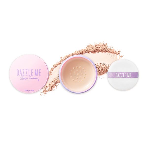 DAZZLE ME Always Setting Loose Powder BPOM | Super Soft Smooth Bedak Tabur Natural Translucent Kosmetik