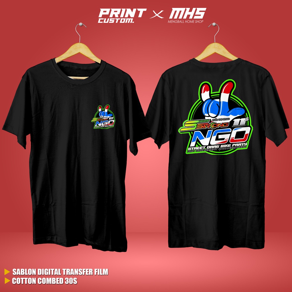 Kaos Baju NGO Racing Thailand Lengan Pendek Cotton Combed 30s Mengballhome - Bayar Ditempat