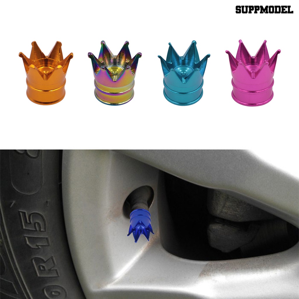 [Auto] Tutup Katup Kedap Udara Pengerjaan Halus Mahkota Styling Shiny Motor Tire Valve Core Cap Untuk Mobil