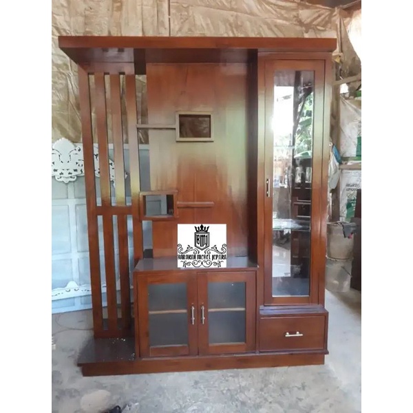 Partisi dua muka jati Penyekat Ruangan 160cm