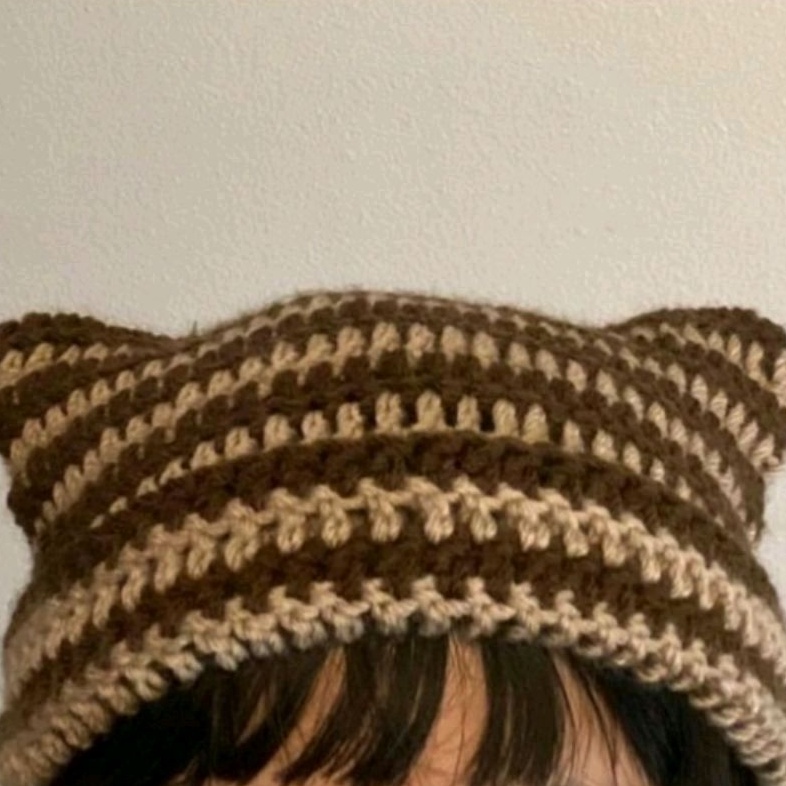 Cat Ear Beanie Crochet Handmade