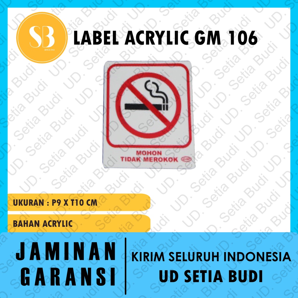 Label GM Kecil Dilarang Merokok LK 106s