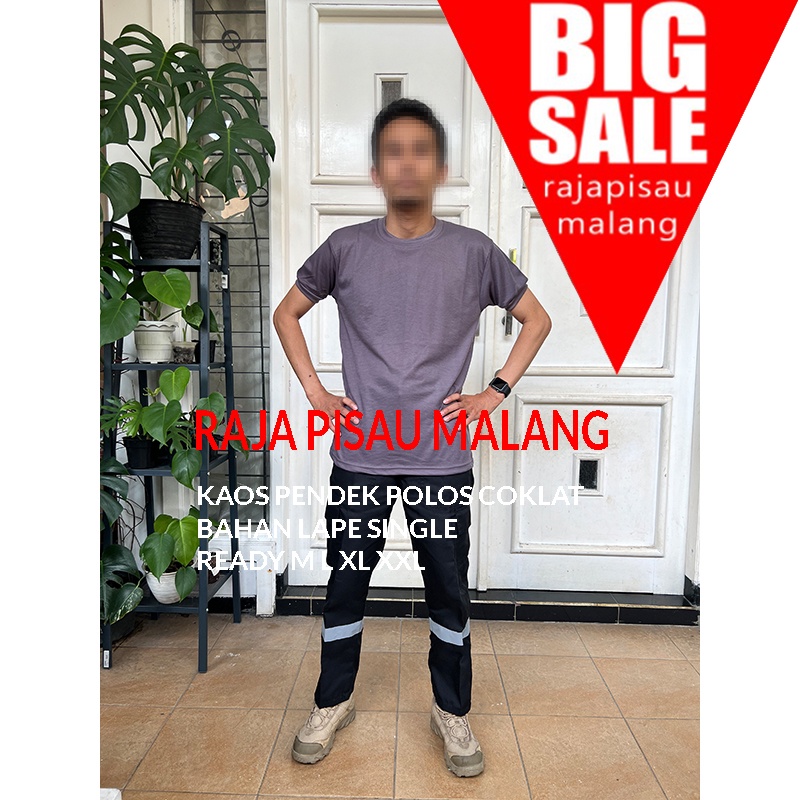 Kaos Dalam Pria S-XL Polos Satpam/Polisi Kerah Pendek Abu / Coklat / Navy / Putih / Hitam