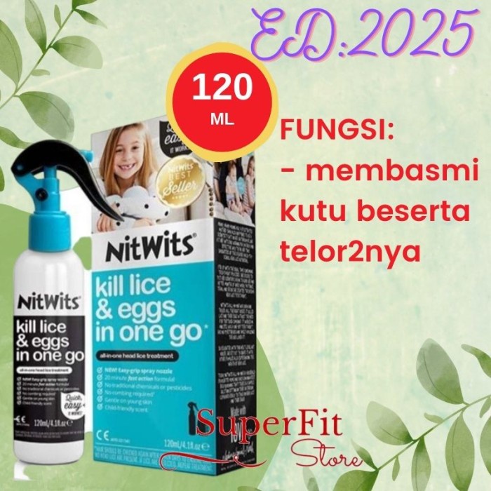Saku Nitwits All In One Head Lice Solution - 120 Ml Obat Kutu