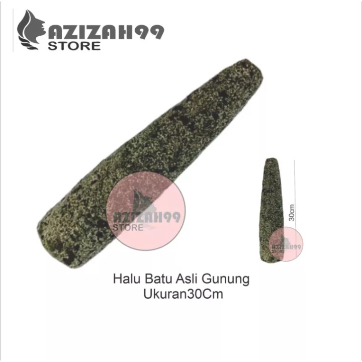 ALU BATU ASLI GUNUNG BENTUK 30 CM POLOS DI PAHAT MANUAL HANDMADE ANAK LUMPANG PENUMBUK BUMBU DAN REM