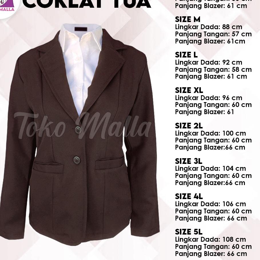 Diskon Blazer Wanita, Jas Kerja Formal, Blejer Perempuan Jumbo, Outer Basic, Baju Kerja Kantoran Pre