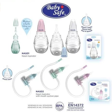 BABY SAFE NASAL ASPIRATOR NAS01 | NASAL ASPIRATOR WITH MOUTH SUCTION NAS02 | SEDOT INGUS BAYI / NOSE
