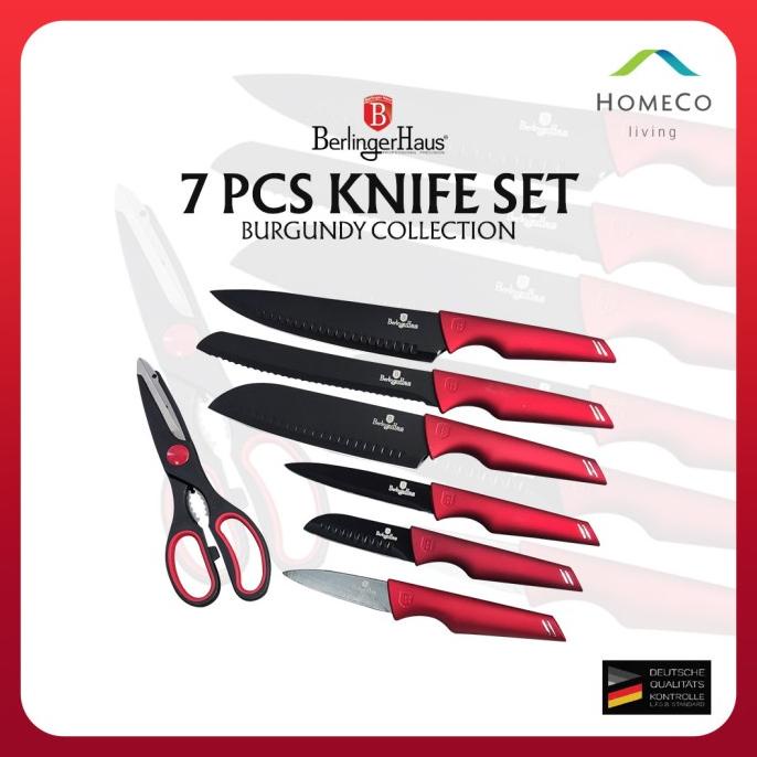 BERLINGER HAUS 7 PCS KNIFE SET / PISAU SET BURGUNDY