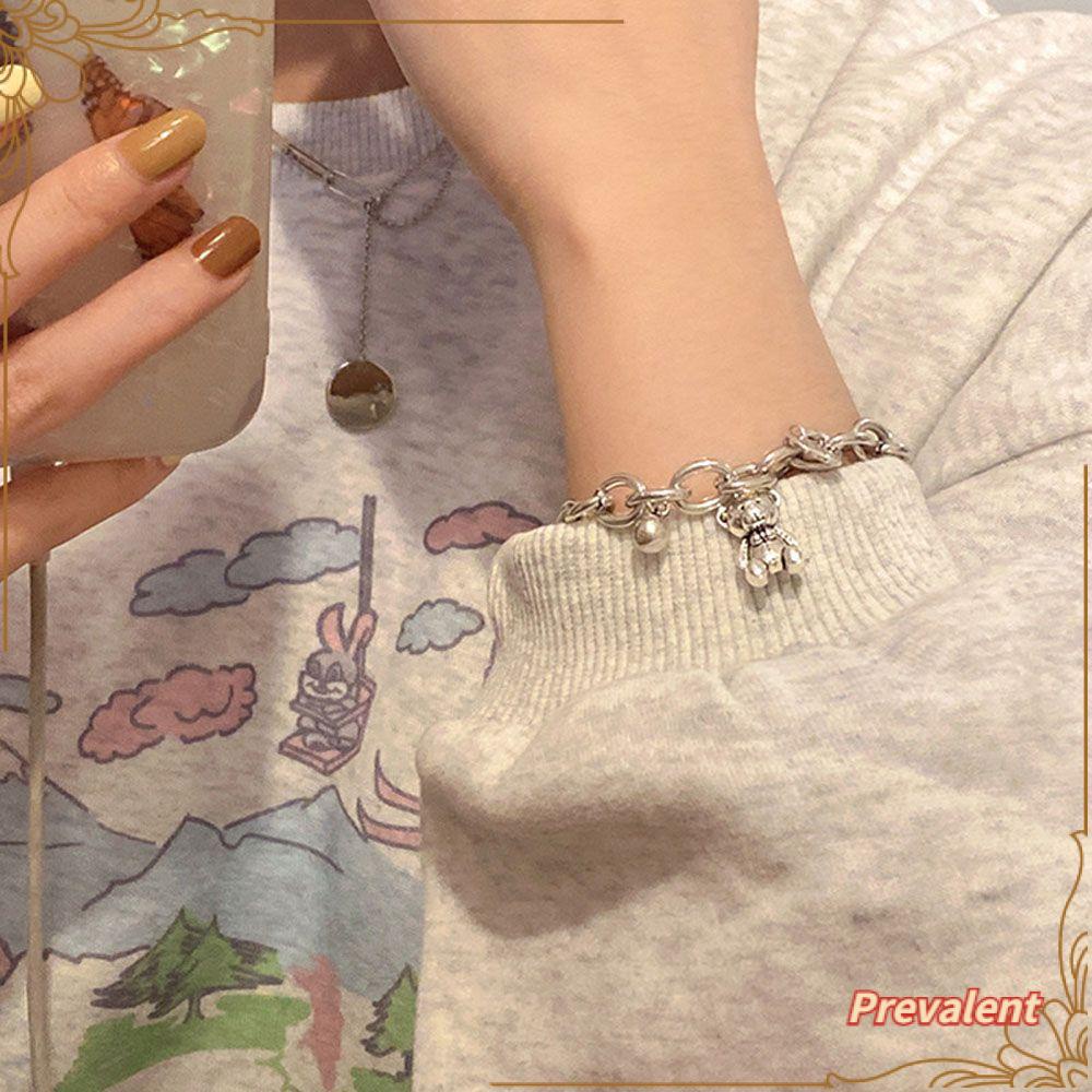 PREVA Bear Bracelet Women Simplicity Hand Chain Pendant Fashion Jewelry Cuff Bangles