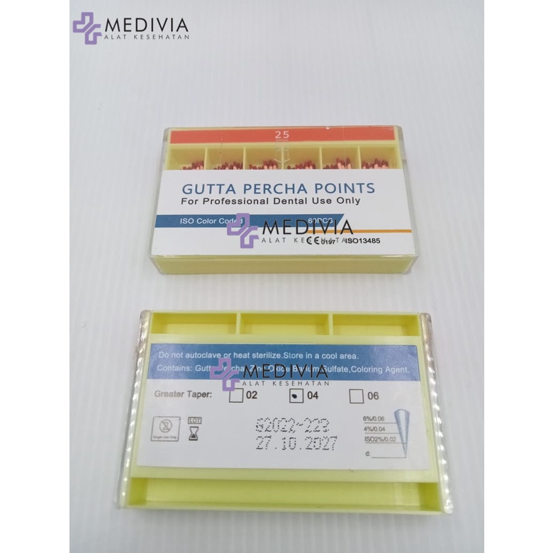 Gutta percha points protaper metabiomed taper 06 6% 04 4% 25.06 20.06 25.04