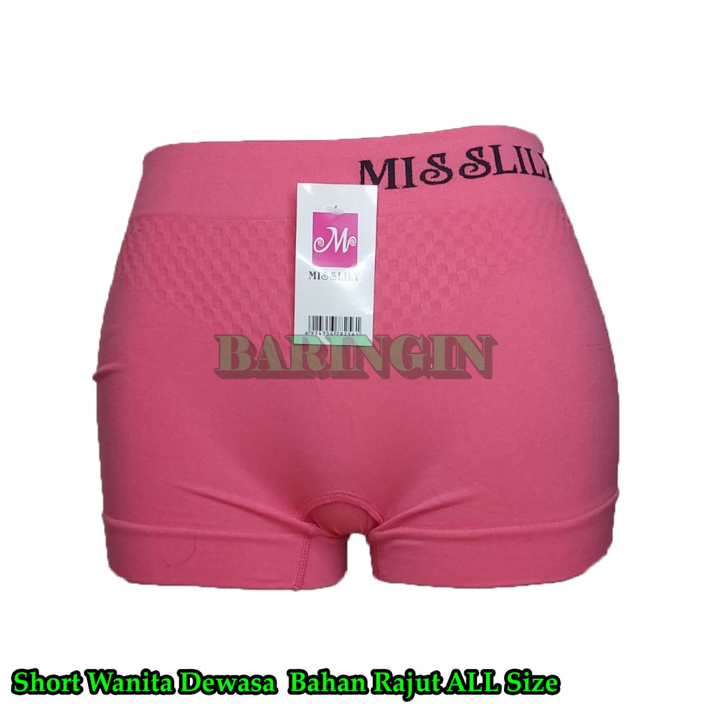 Short Boxer [ Isi 3 Pcs ] Boxer Wanita Dewasa-Celana Dalam Wanita Bahan Rajut IMPORT